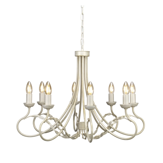 kinkiecik.pl Żyrandol Olivia – 8 źródeł światła – Kość słoniowa i złoto OV8-IVORY-GOLD Elstead Lighting