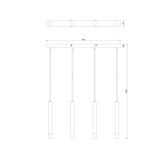 Lampa wisząca VELIC P241125804BL ZUMA LINE