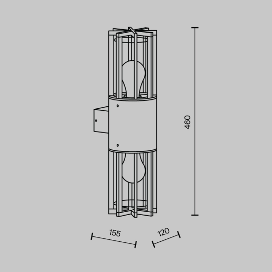 Lampa ścienna (kinkiet) Barrel O453WL-01GF Maytoni - zdjęcie dodatkowe 5
