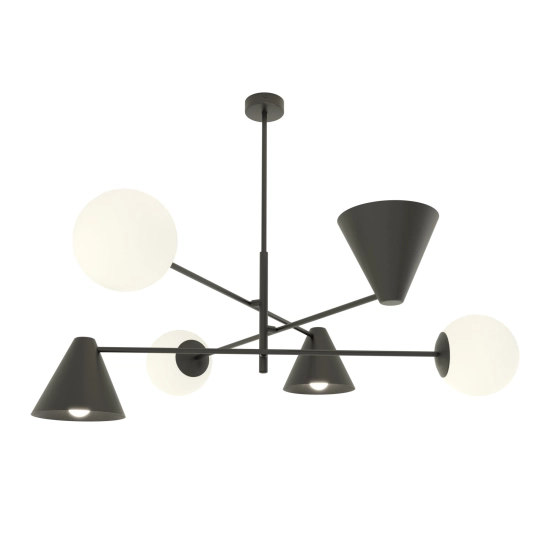 Żyrandol HERMES 6 BLACK 1347/6 EMIBIG Lighting