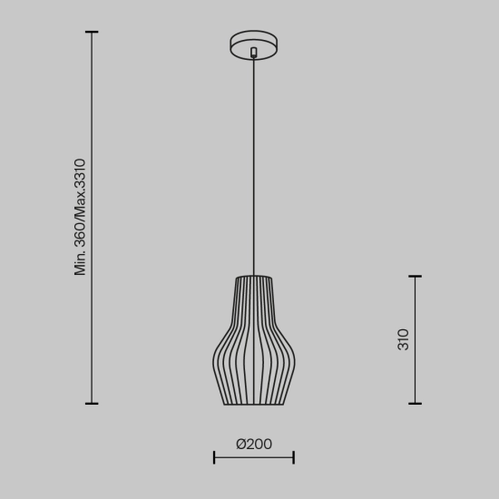 Lampa wisząca Roots MOD191PL-01W Maytoni - zdjęcie dodatkowe 5