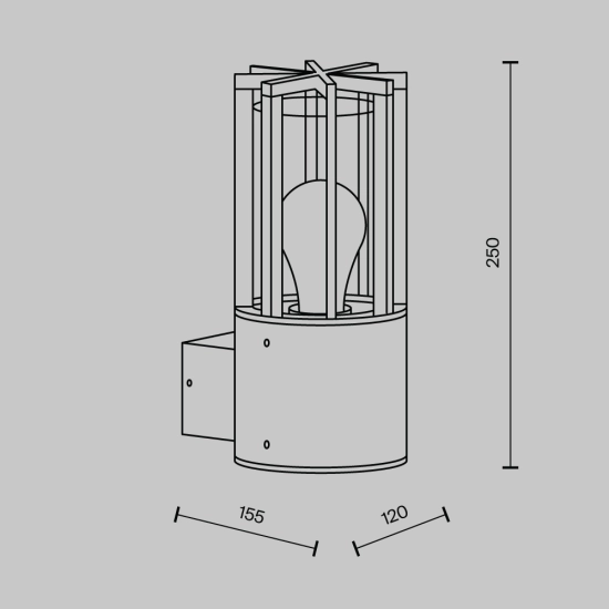 Lampa ścienna (kinkiet) Barrel O453WL-01GF Maytoni - zdjęcie dodatkowe 6