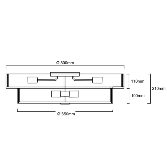 Plafon Piano PL Cromo 80 OR85747 OPEN DESIGN HIGHLIGHTS