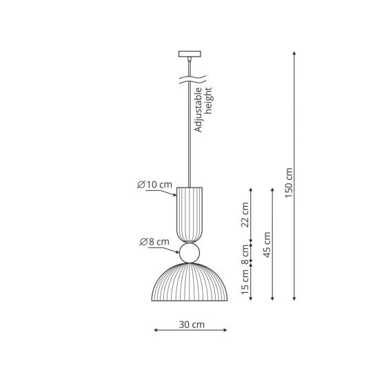 Piega 1 wisząca duża dymna LP-939/1P L smoked LIGHT PRESTIGE