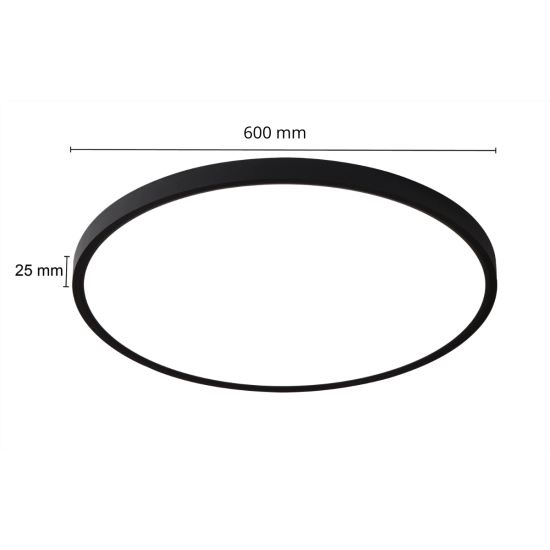 Plafon California LED CCT czarny 60 cm LP-2505/1C-60 BK LIGHT PRESTIGE