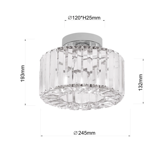 Plafon Galactico chrom 1xE27 LP-2383/1C CH Light Prestige