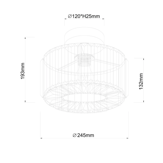 Plafon Galactico złoty 1xE27 LP-2383/1C GD Light Prestige