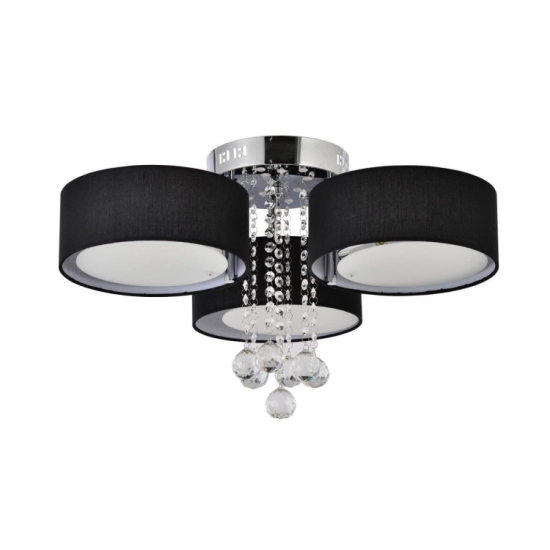 Plafon Gambela 3xE27 + LED czarna LP-991/3C BK LIGHT PRESTIGE