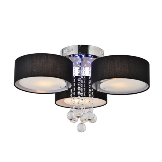 Plafon Gambela 3xE27 + LED czarna LP-991/3C BK LIGHT PRESTIGE