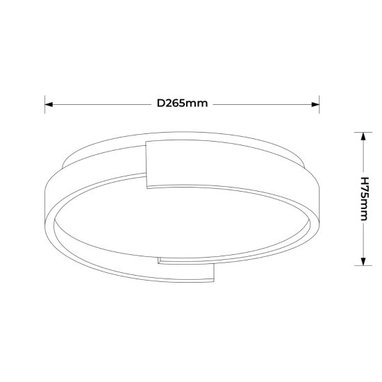 Plafon Halo 27 cm czarny LED CCT LP-1453/1C-27 BK Light Prestige