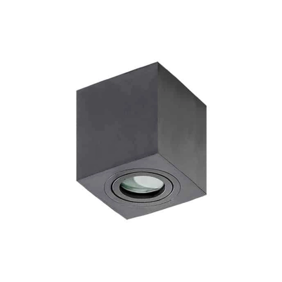 Plafon IP44 BRANT SQUARE 1 black AZ2878 AZZARDO