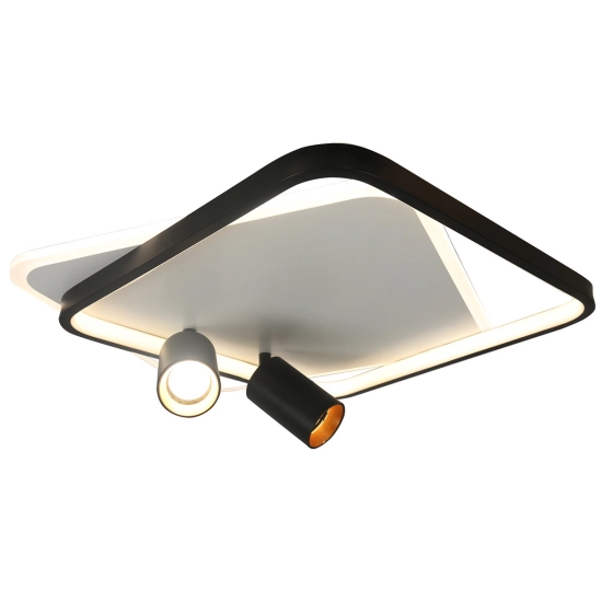 Plafon Parma 2 2xGU10 + 1xLED CCT kwadrat czarny LP-0612/2C Square BK LIGHT PRESTIGE
