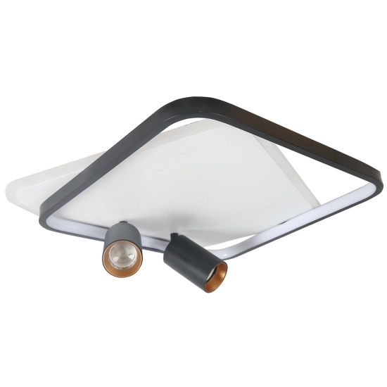 Plafon Parma 2 2xGU10 + 1xLED CCT kwadrat czarny LP-0612/2C Square BK LIGHT PRESTIGE