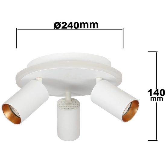 Plafon Parma 3xGU10 + 1xLED CCT biała LP-0612/3C Round WH LIGHT PRESTIGE