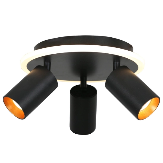 Plafon Parma 3xGU10 + 1xLED CCT czarna LP-0612/3C Round BK LIGHT PRESTIGE