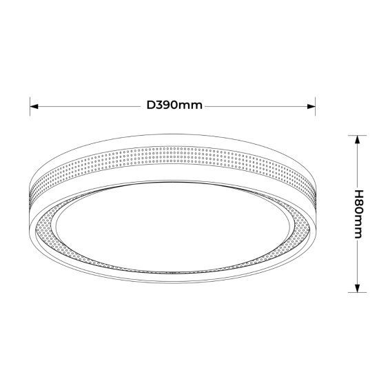 Plafon Ronda biały LED CCT LP-9587/1C-40 WH Light Prestige
