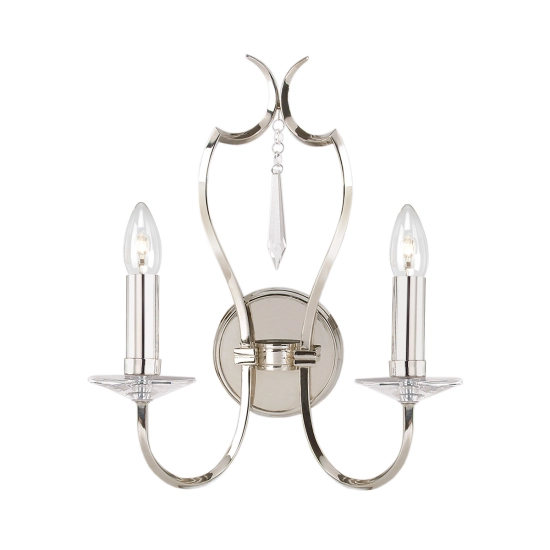 kinkiecik.pl Kinkiet Pimlico – 2 źródła światła – Polerowany nikiel PM2-PN Elstead Lighting