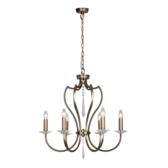 kinkiecik.pl Żyrandol Pimlico – 6 źródeł światła – Ciemny brąz PM6-DB Elstead Lighting