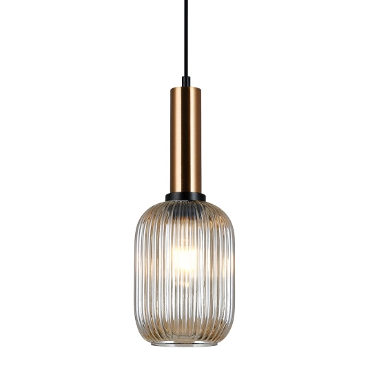 Lampa wisząca Antiola PND-5588-1M-BRO+AMB Italux - zdjęcie produktu