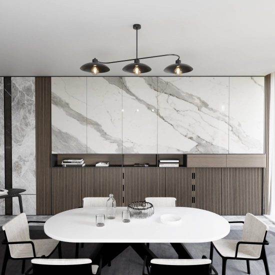 Żyrandol FOSTER 3 BLACK 1353/3 EMIBIG Lighting