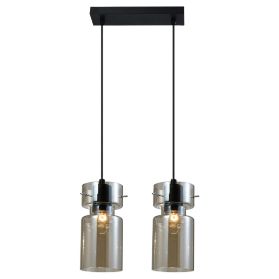 Podwójna lampa wisząca Nivio dymna 2xE27 LP-2811/2L AM Light Prestige