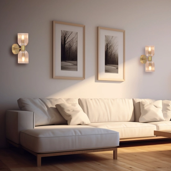 Podwójny kinkiet Piega 2xE14 LP-939/2W amber LIGHT PRESTIGE