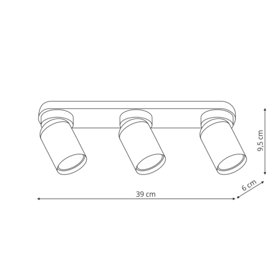 Pointa 3 spot biały 3xGU10 LP-6398/3WS WH Light Prestige