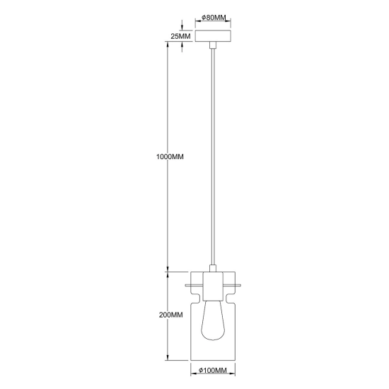 Pojedyncza lampa wisząca Nivio dymna 1xE27 LP-2811/1P AM Light Prestige