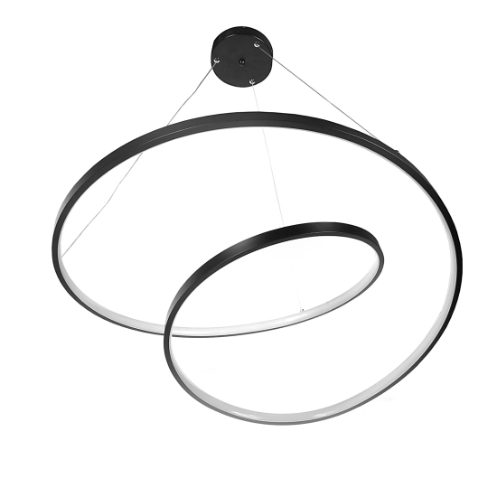 Lampa wisząca led 60w czarna DL-J06 + Pilot MONA 888DL DOMENO LIGHTING - zdjęcie dodatkowe 2