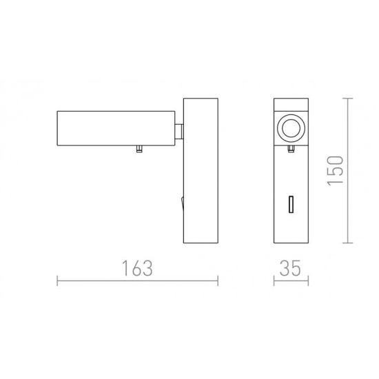 FADO I ścienna czarna 230V LED 3W 45° 3000K R12473 Rendl light studio