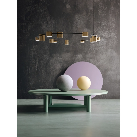 Lampa wisząca KODO 12 czarny/złoty 41333 Sigma