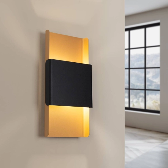 Kinkiet DURLIN złoty/czarny SL.1354 SOLLUX LIGHTING