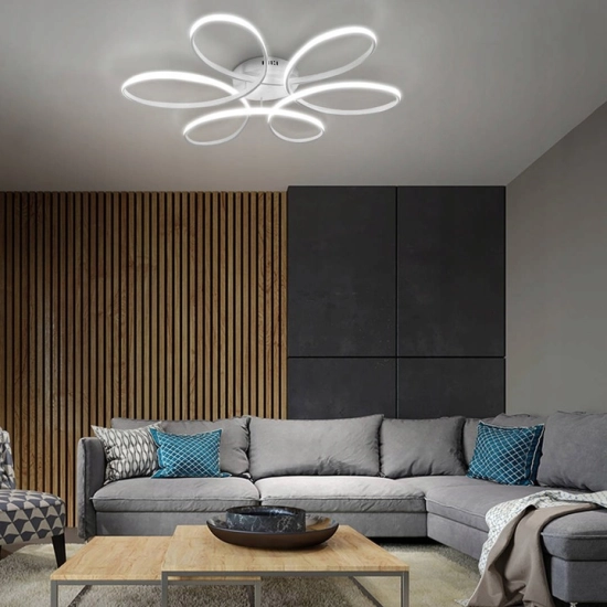 LAMPA DEKORACYJNA OKRĘGI 100W + PILOT BIAŁA DL-J05 FIORE 880DL DOMENO LIGHTING - zdjęcie produktu