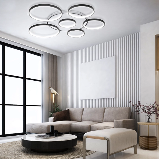 LAMPA DEKORACYJNA SUFIT 194W CZARNA + Pilot DL-F04 GIRONA 443DL DOMENO LIGHTING - zdjęcie produktu