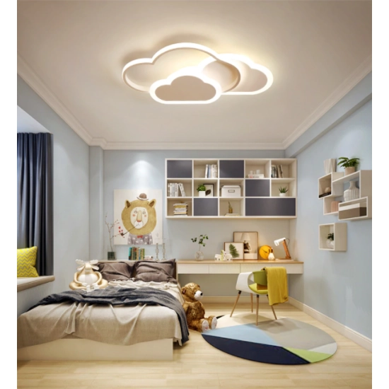 LAMPA DZIECIĘCA LED SUFIT BIAŁE CHMURKI 58W + PILOT DL-I03 414DL DOMENO LIGHTING - zdjęcie dodatkowe 3