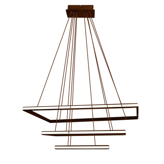 LAMPA LED ŻYRANDOL SUFITOWA + PILOT 116W BRĄZ DL-F09 MOKKA 447DL DOMENO LIGHTING - zdjęcie dodatkowe 1