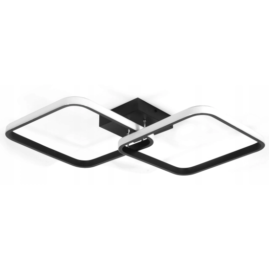 Lampa Dekoracyjna 2 kwadraty 52W Czarna + Pilot IMOLA 303DL DOMENO LIGHTING - zdjęcie produktu