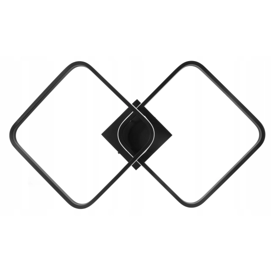 Lampa Dekoracyjna 2 kwadraty 52W Czarna + Pilot IMOLA 303DL DOMENO LIGHTING - zdjęcie dodatkowe 2