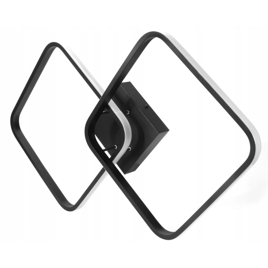 Lampa Dekoracyjna 2 kwadraty 52W Czarna + Pilot IMOLA 303DL DOMENO LIGHTING - zdjęcie dodatkowe 5