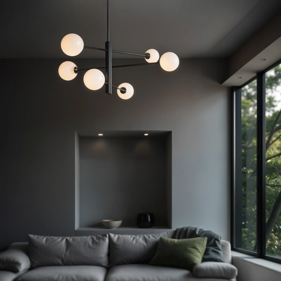 Lampa Dekoracyjna AM201 6xG9 Czarna GARDA 1245DL DOMENO LIGHTING - zdjęcie dodatkowe 3