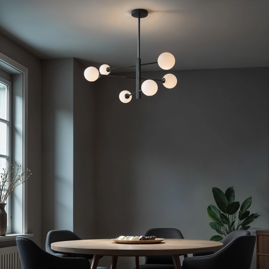 Lampa Dekoracyjna AM201 6xG9 Czarna GARDA 1245DL DOMENO LIGHTING - zdjęcie dodatkowe 1