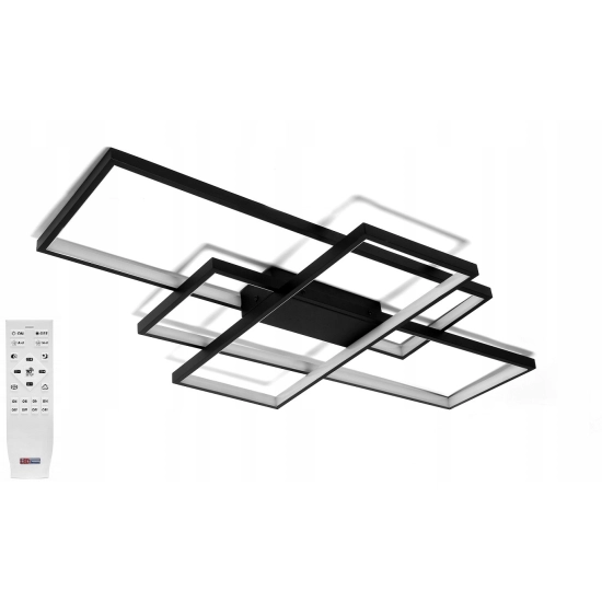 Lampa sufitowa LED RING 80W czarny DL-Z01 + pilot 883DL DOMENO LIGHTING - zdjęcie produktu