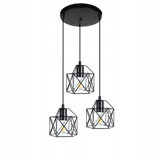 Lampa Loft Brylant okągła 3xE27 502DL DOMENO LIGHTING - zdjęcie dodatkowe 1
