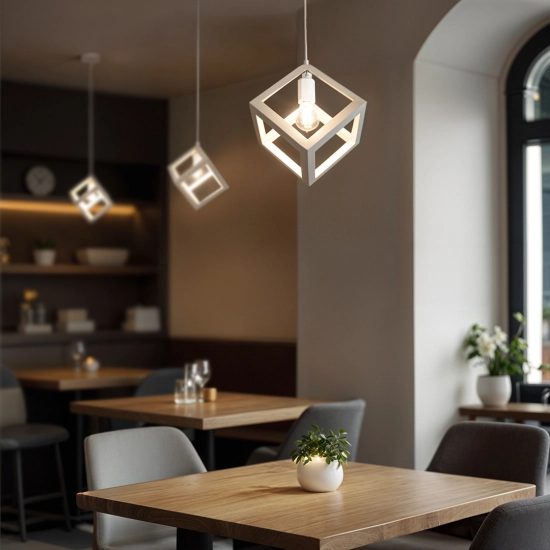 Lampa Loft Sweden PZE-542 Biała 1271DL DOMENO LIGHTING - zdjęcie dodatkowe 1