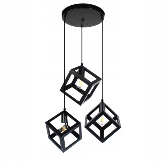 Lampa Loft Sweden okrągła PZE-609 Czarna 503DL DOMENO LIGHTING - zdjęcie dodatkowe 2