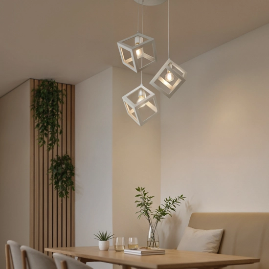 Lampa Loft Sweden okrągła PZE-609 Biała 1269DL DOMENO LIGHTING - zdjęcie dodatkowe 1