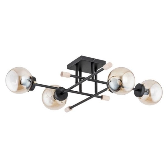 Klosz KULA Bursztynowy do Lampy Transformers zamknięta średnica 13,5cm ALFA