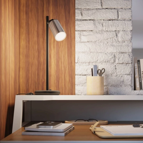 Lampa biurkowa WINX czarny/chrom SL.1373 SOLLUX LIGHTING