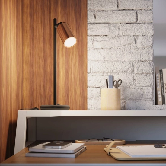 Lampa biurkowa WINX czarny/miedź SL.1381 SOLLUX LIGHTING