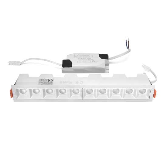 Lampa liniowa Led podtynkowa 20W 4000K BIAŁA JDL-10T 1208DL DOMENO LIGHTING - zdjęcie dodatkowe 1